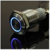 Interruttore a pulsante in metallo - autoripristinante - LED - 16mm