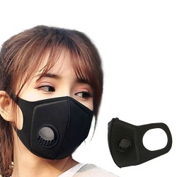 Maschera bocca / viso in spugna - con valvola dell'aria - antipolvere / antiinquinamento
