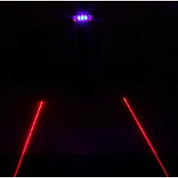 Luce laser per bicicletta - lampada LED posteriore - impermeabile