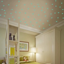 Stelle fluorescenti - adesivi da parete/soffitto - 3cm - 50 pezzi