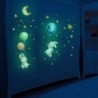 Adesivo murale luminoso - carta da parati cameretta bambini - coniglietto / luna / palloncini / stelle