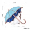 Gatto con ombrello - spilla smaltata