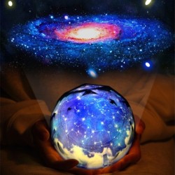 Proiettore luci LED - lampada da notte - girevole - cielo stellato - costellazione - terra - universo