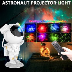 Proiettore LED - luce notturna - ruotabile - cielo stellato - galassia - forma astronauta