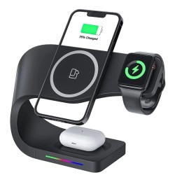 Caricabatterie wireless magnetico 3 in 1 - supporto di ricarica rapida - per iPhone - AirPods - Apple Watch