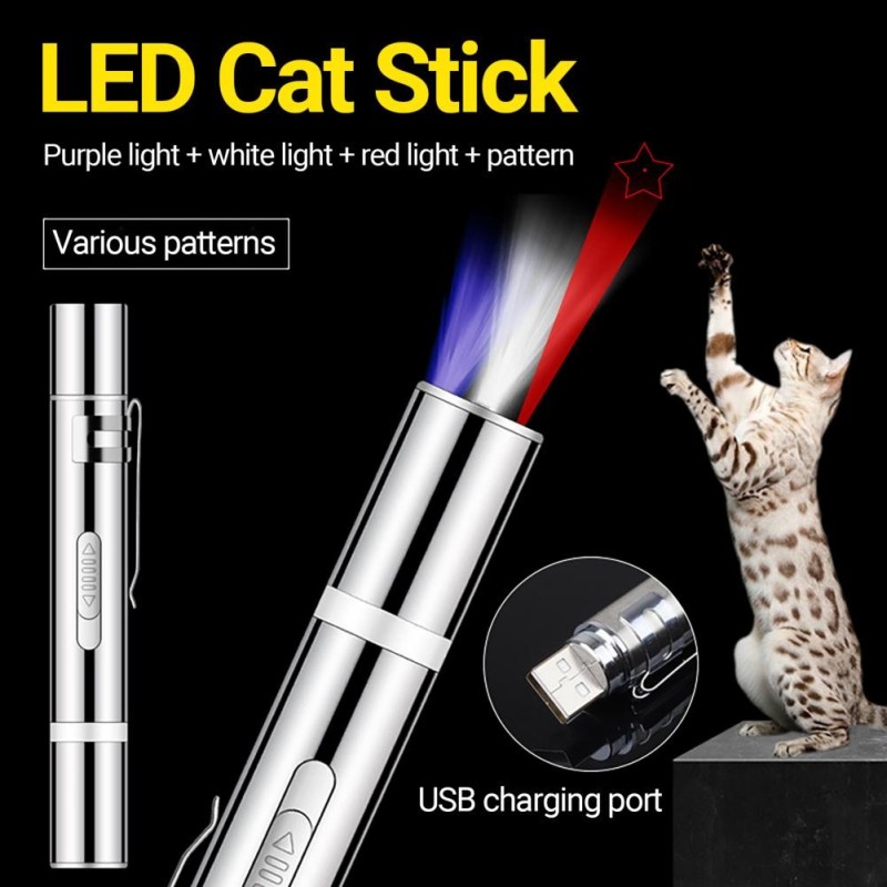 Bastone laser - luce LED con motivi - giocattolo per animali domestici
