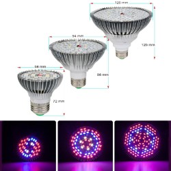 Lampadina LED - luce per coltivazione piante - spettro completo - idroponica - E27 - 10W - 30W - 50W - 80W