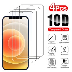 Proteggi schermo - vetro temperato - copertura totale - per iPhone - 4 pezzi