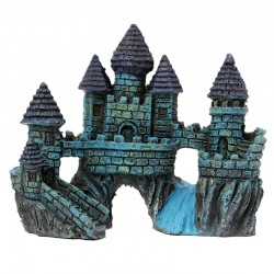 Decorazione castello - torre - acquario in resina