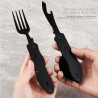 Posate pieghevoli multifunzione 4 in 1 - forchetta - cucchiaio - coltello - apribottiglie