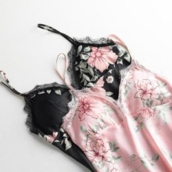 Sexy camicia da notte floreale - mini abito