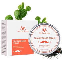 Balsamo per la crescita della barba all'arancia - crema per la cura del viso - 30 gr