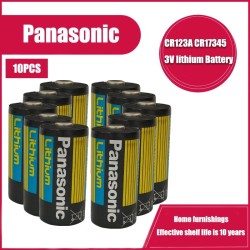 Panasonic - batteria al litio - CR123A - 1400 mAh - 3V - 10 pezzi