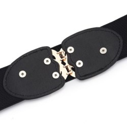Cintura in tela elastica - con fibbia decorativa in metallo