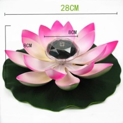 Fiore ad energia solare - forma di loto - LED - decorazione galleggiante fontana / stagno