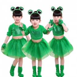 Piccola rana verde - costume per ragazze / ragazzi - set