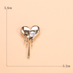 Heart shaped brooch with zirconBrooches