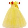 Elegante abito con spalle scoperte - costume da bambina giallo