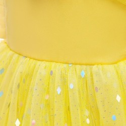 Elegante abito con spalle scoperte - costume da bambina giallo