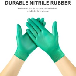 Disposable nitrile gloves - multipurpose - waterproof - green - 100 piecesHealth & Beauty