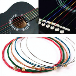 Corde colorate per chitarra - Set da 6 pezzi