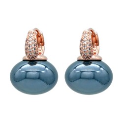 Eleganti orecchini con una perla/cristalli