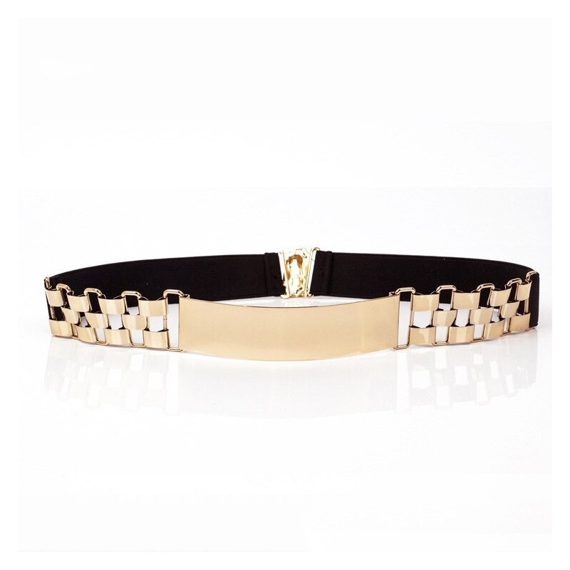 Cintura elastica fashion - con decoro in metallo dorato