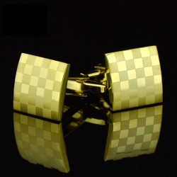 Gemelli quadrati in oro - scacchiera laser