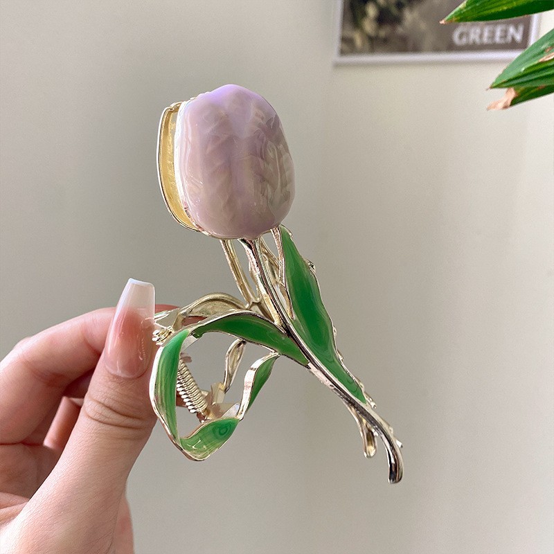 Molletta per capelli a forma di tulipano