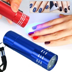 9 LED - Torcia a luce UV - mini asciuga unghie rapido