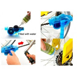 Kit per la pulizia della catena della bicicletta - con spazzole per la pulizia