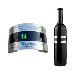 Termometro per bottiglie di vino - clip in acciaio inossidabile - con display LCD