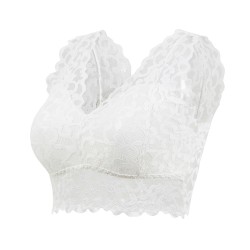 Sexy lace bra - short top - with push up - wire-freeLingerie