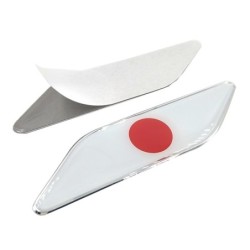 Adesivo per auto in metallo - Bandiera del Giappone - 2 pezzi