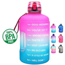 Borraccia - con indicazione del tempo - motivazione per bere acqua - rete filtrante - infuso di frutta - senza BPA
