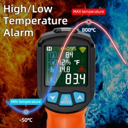 Termometro digitale a infrarossi - pistola laser - LCD - IR - senza contatto