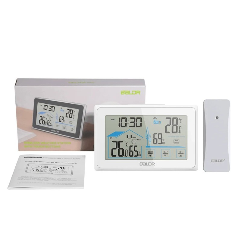 Termometro touch screen wireless - interno/esterno