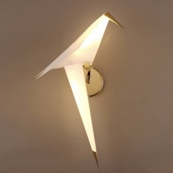 Lampada da parete a LED - design uccello di carta origami