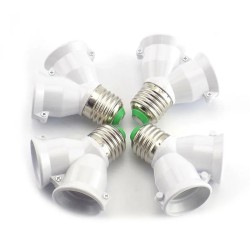Da E27 a E27 - 1 a 2 lampade - base portalampada - convertitore - sdoppiatore - adattatore - ignifugo