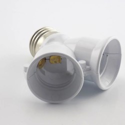 Da E27 a E27 - 1 a 2 lampade - base portalampada - convertitore - sdoppiatore - adattatore - ignifugo