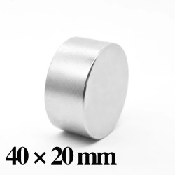 N52 - magnete al neodimio - disco rotondo forte - 40 * 20 mm