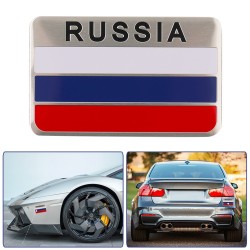 Bandiera russa in alluminio 3D - adesivo per auto
