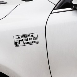 Gas Or Ass - adesivo per auto in vinile 15 * 7 cm