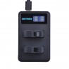 GoPro Hero 5 6 1600mAh Batteria LCD Dual USB Charger 2pcs