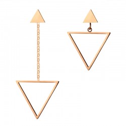 Hollow Out Asymmetrical Triangles Earrings