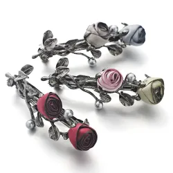 Roses clip di capelli di cristallo