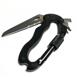 5 in 1 multifunctional tool with knife screwdriver aluminum climbing carabiner hookSurvival tools
