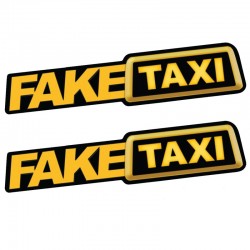 Fake Taxi - auto riflettente adesivo - decal 2 pezzi