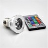 E14 - E27 RGB LED 3W lampadina variabile colore con telecomando