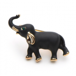 Elefante nero - spilla